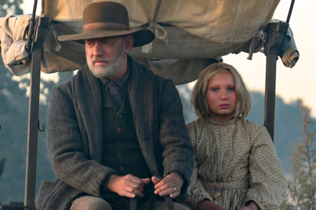 Verletzt an der Seele: Tom Hanks, im Film Inbegriff des guten Amerikaners, und die junge deutsche Schauspielerin Helena Zengel.