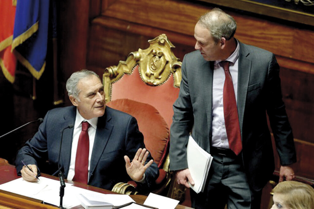 Senatspräsident Pietro Grasso, Zeller: Auf hohes Amt verzichtet. Foto: Senato della Repubblica