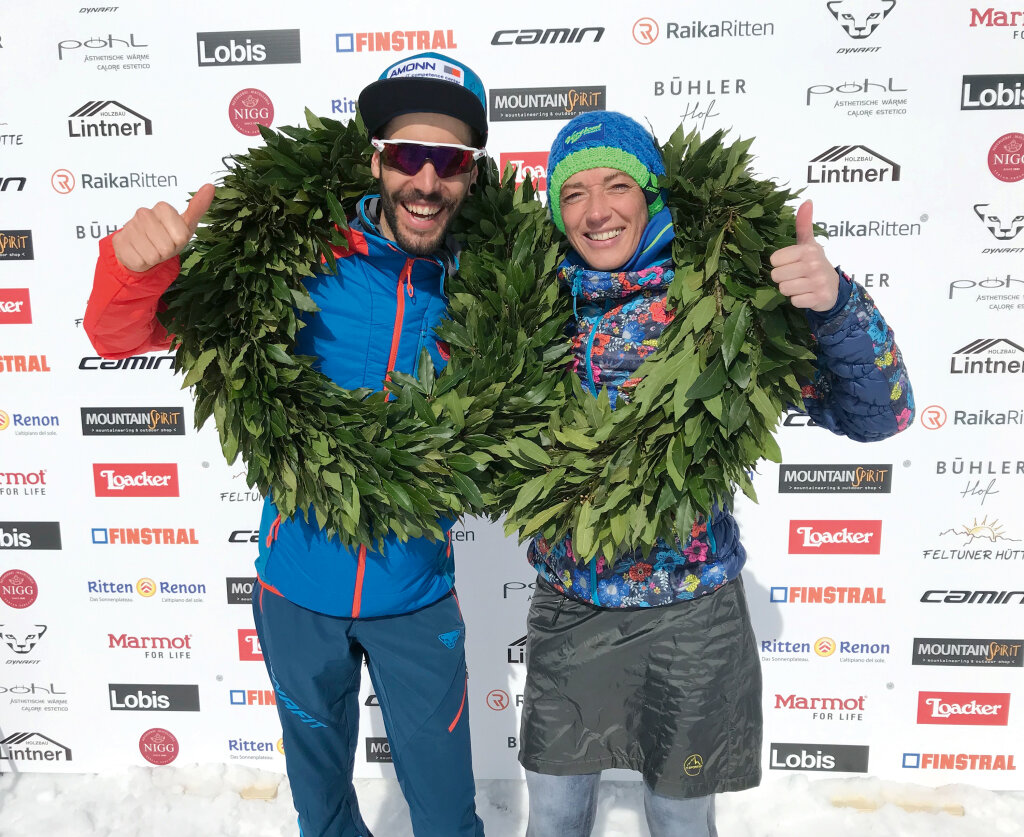 Zwei Sarner Sieger: Hannes Perkmann und Annelise Felderer. Foto: Horn-Attacke/Patrick Hermeter