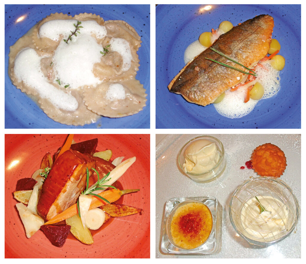 Ein bisschen Heu, ein bisschen Wald. Und Essen: beim „Pitzock“ in Villnöß. Foto: Extrawurst