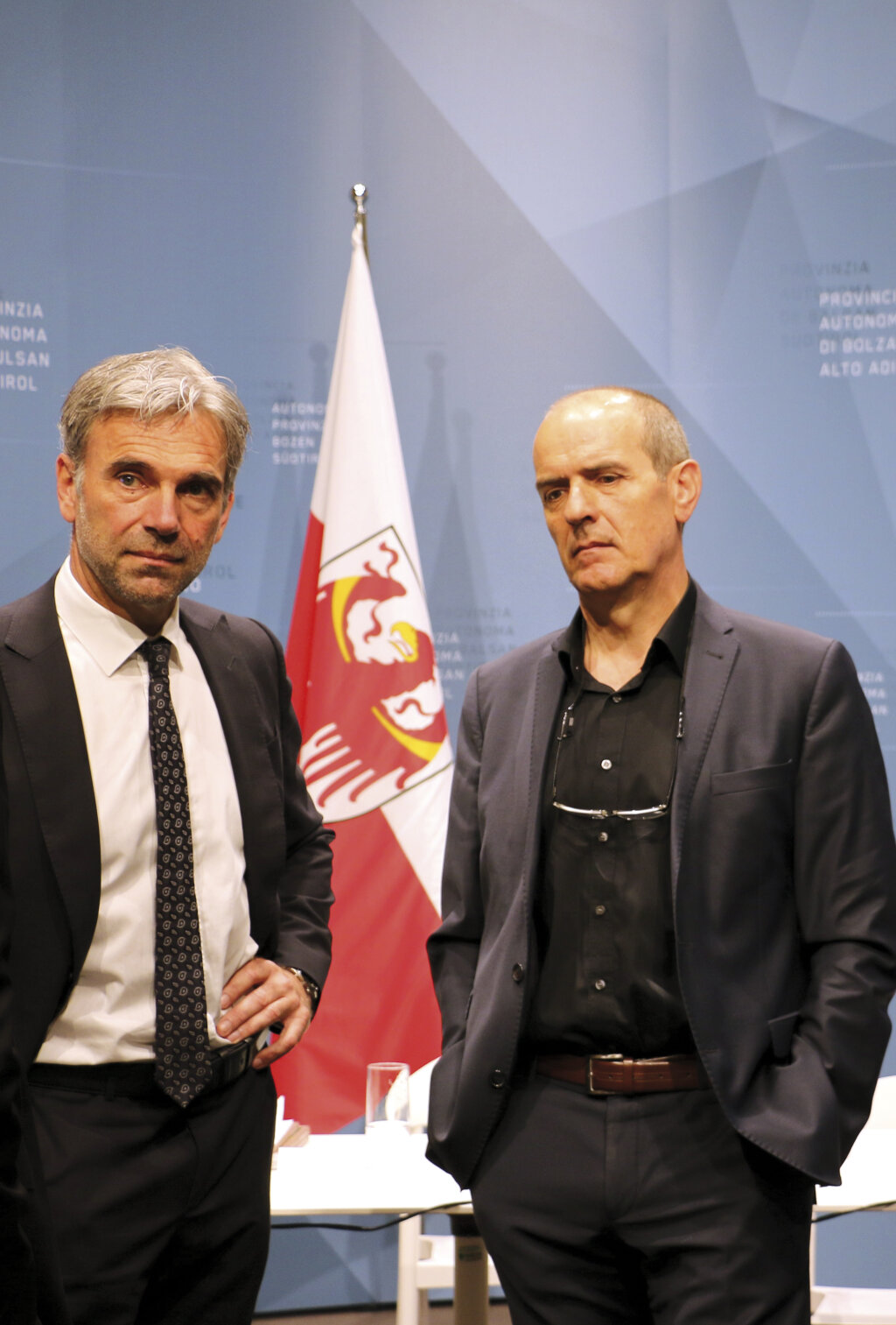Martin Pazeller (rechts) neben Agrarlandesrat Arnold Schuler: „Mein Abgang hatte rein persönliche Gründe“ (Pazeller). Foto: LPA