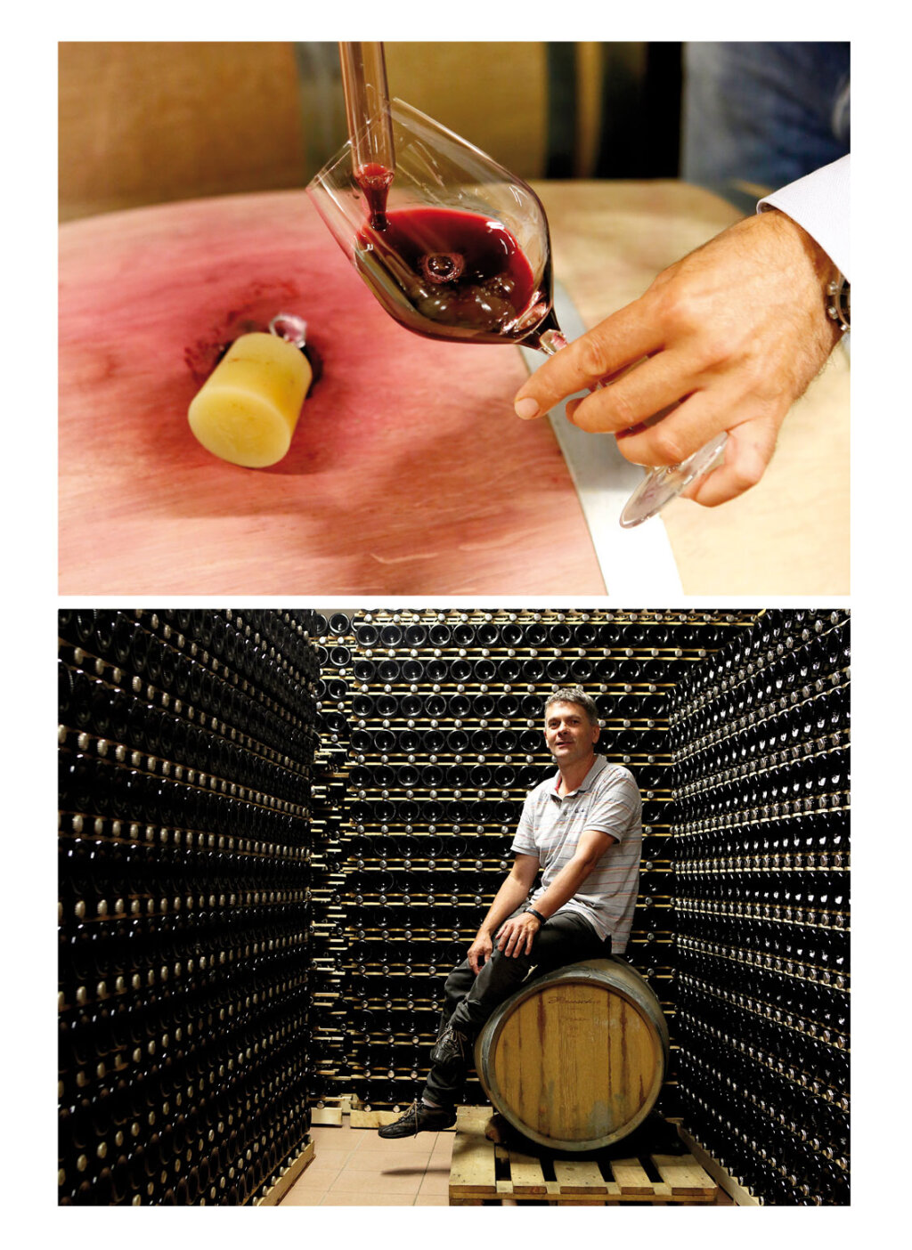 Wein braucht das soziale Miteinander wie Verkostungen (Bild oben): „Digital tasting“ ist nur ein schaler Ersatz. Der Sekthersteller Lorenz Martini (Bild unten) ist „weniger unglücklich“ als andere: „Habe meistens zu wenig.“ Foto: Alexander Alber