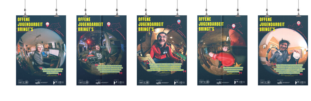 Die Kampagne: über 70 Varianten von „Offene Jugendarbeit bringt’s“. Ziel vor der Gemeinderatswahl: die zukünftigen Bürgermeister und Jugendreferentinnen.