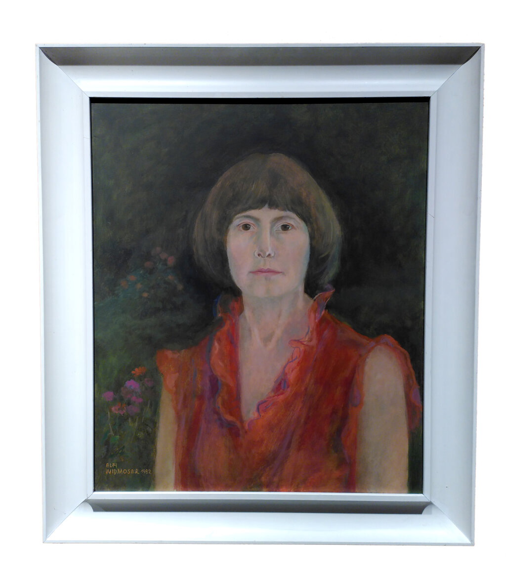 Künstlerinnen sichtbar machen: Selbstporträt von E. Widmoser (1930–2021). Foto: Alexander Alber