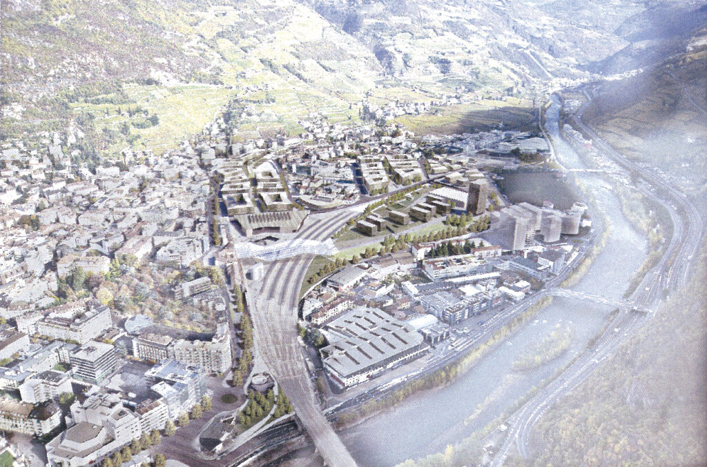 Podrecca-Projekt für den neuen Bozner Bahnhof: 920 Millionen Euro sollen hier verbaut werden – Baubeginn: Frühjahr 2020. Foto: Areal Bozen AG