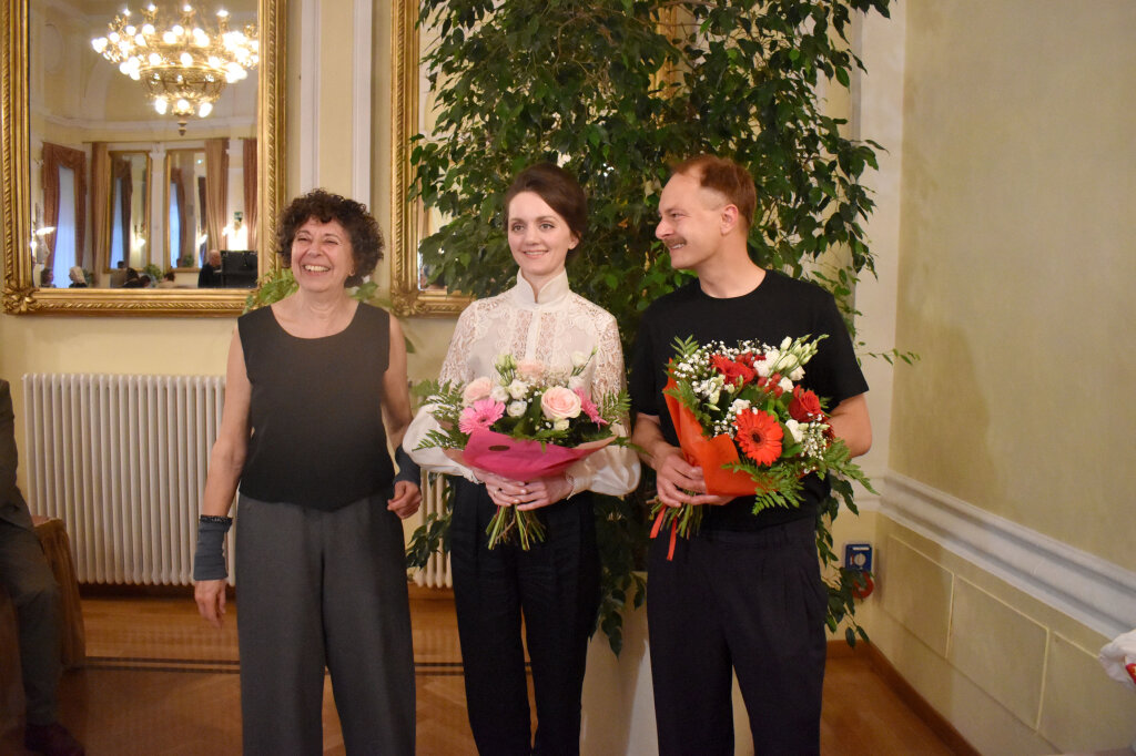 Gedichtet: Tamara Štajner, Esther Dischereit und Sebastian Schmidt Foto: Lyrikpreis Meran