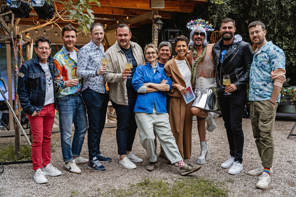 Harald Plieger, Michael Prinoth, Stefan Schreyögg, Peter Linger, Pia Profanter, Petra Rossi, Verena Pliger, Ovo, Johannes Moser und Harald Kager Foto: Alice Testasecca