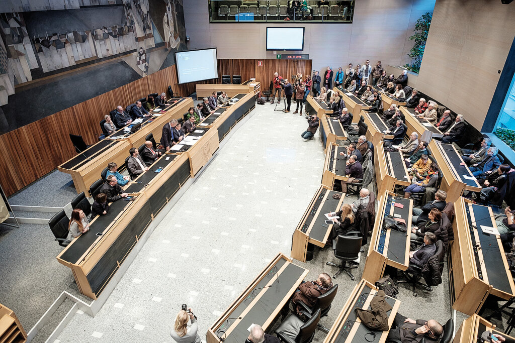 Auftaktveranstaltung zum Konvent im Landtag, Januar 2016: „Vertrauen als Voraussetzung.“ Foto: Ludwig Thalheimer