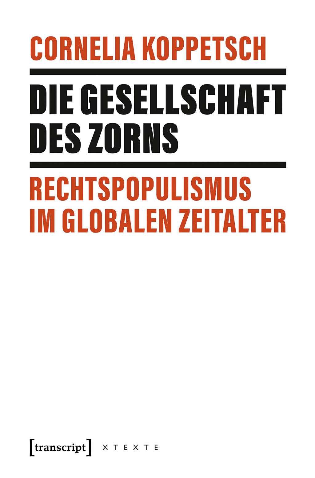 Cornelia Koppetsch, Die Gesellschaft des Zorns. Rechtspopulismus im globalen Zeitalter. Transcript 2019, 283 Seiten, 21,40 Euro