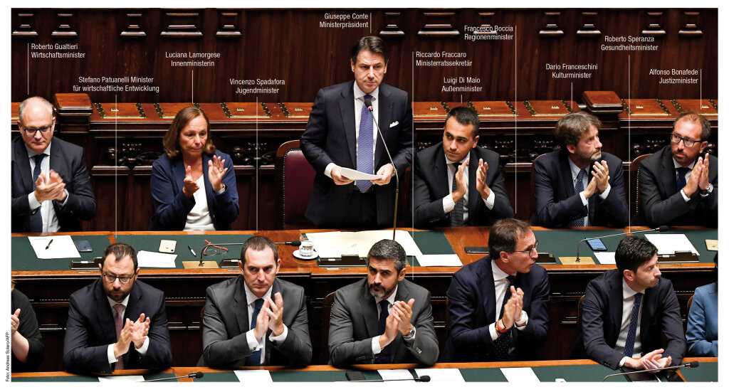 Die neuen Minister. Foto: Andreas Solaro/AFP