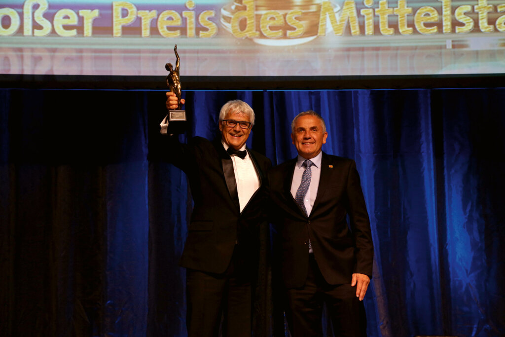 „Große Ehre für uns“: Richard Stampfl und Manfred Eiden bei der Oskar-Verleihung. Foto: Dr. Schär