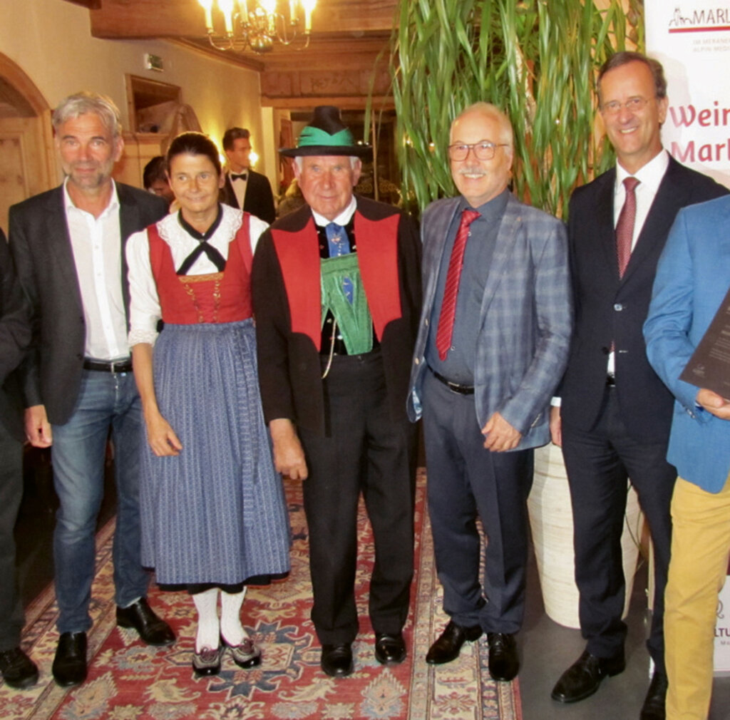 Arnold Schuler, Johanna Mitterhofer, Luis Arquin, Klaus Pircher, Walter Mairhofer. Foto: Weinkultur Marling