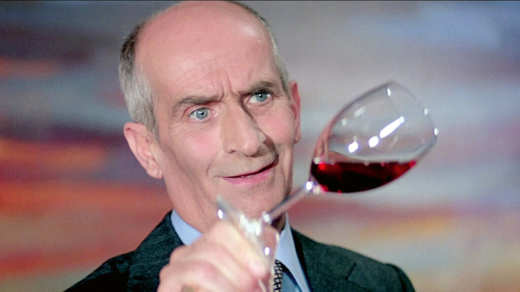 Louis de Funés in „Brust oder Keule“, einer Kultkomödie über Weinkritiker.