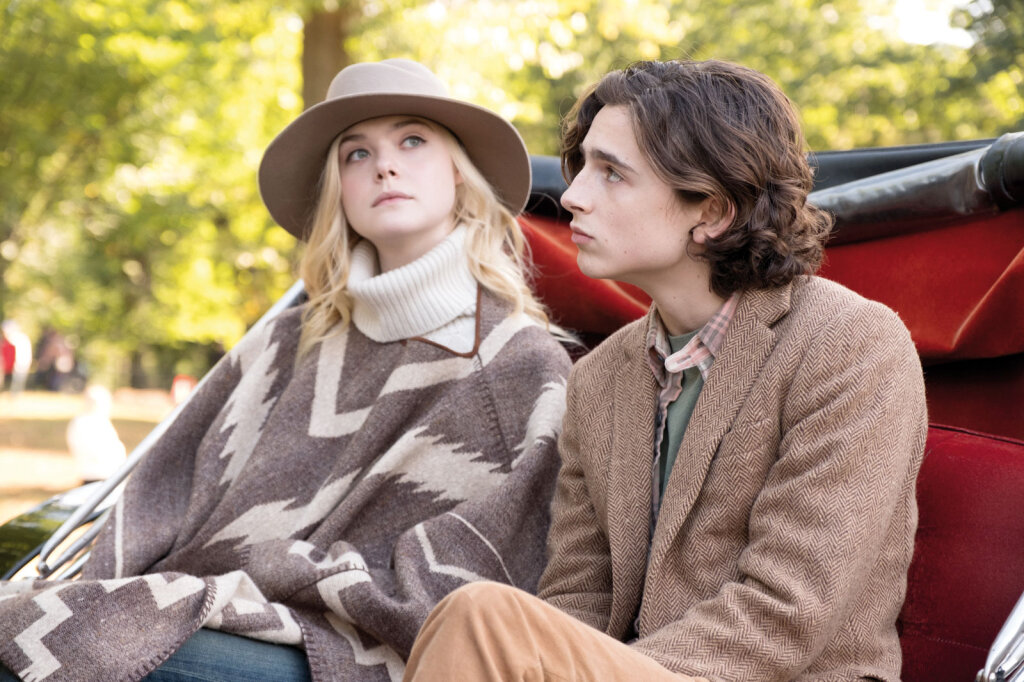 Das Leben in der Blase ist fad, und dann kommt ein alternder Regisseur: Elle Fanning und Timotée Chalamet. Foto: Archiv